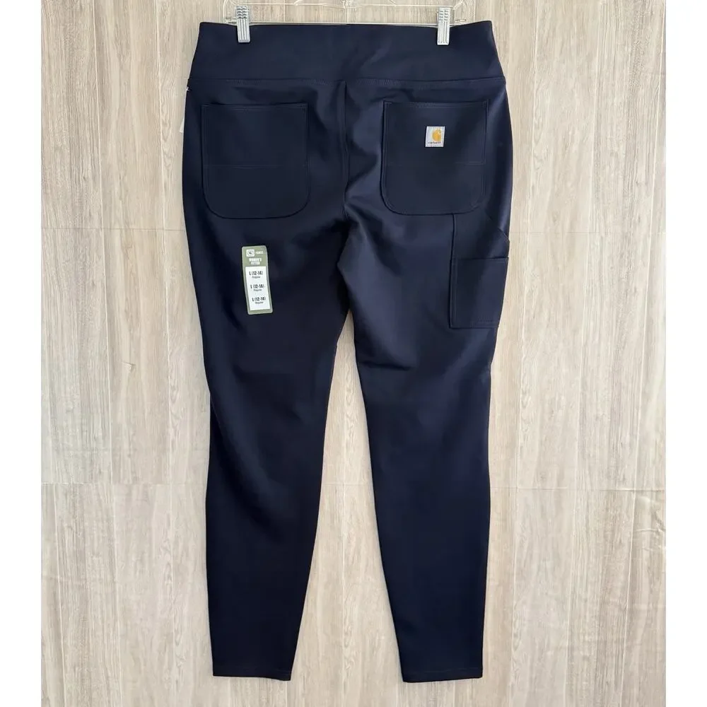 Carhartt Utility Leggings Womens Size Large Force Fitted Midweight Navy New NWT - Picture 2 of 11